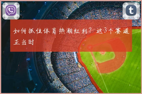 如何抓住体育热潮红利？这3个赛道正当时
